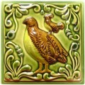 Изразец «Охота на птиц» ручная роспись №6