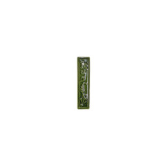 Элемент изразцовой плитки, полоска "Виньетки" зеленый