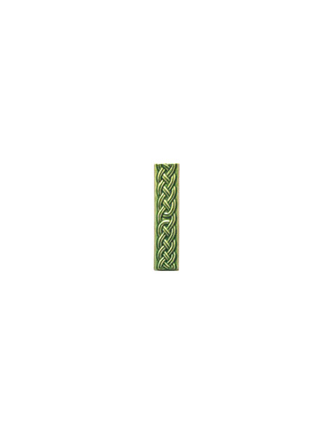 Элемент изразцовой плитки, полоска «Русь» зеленый