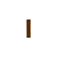 Элемент изразцовой плитки, полоска "Русь" коричневый