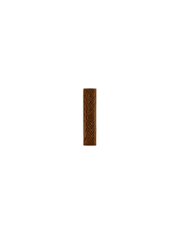 Элемент изразцовой плитки, полоска «Русь» коричневый
