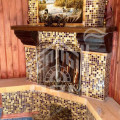 Строительство камина с мозаикой (1)